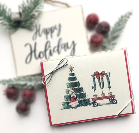 Boxed Seasonal Topiary themed Greeting Cards 